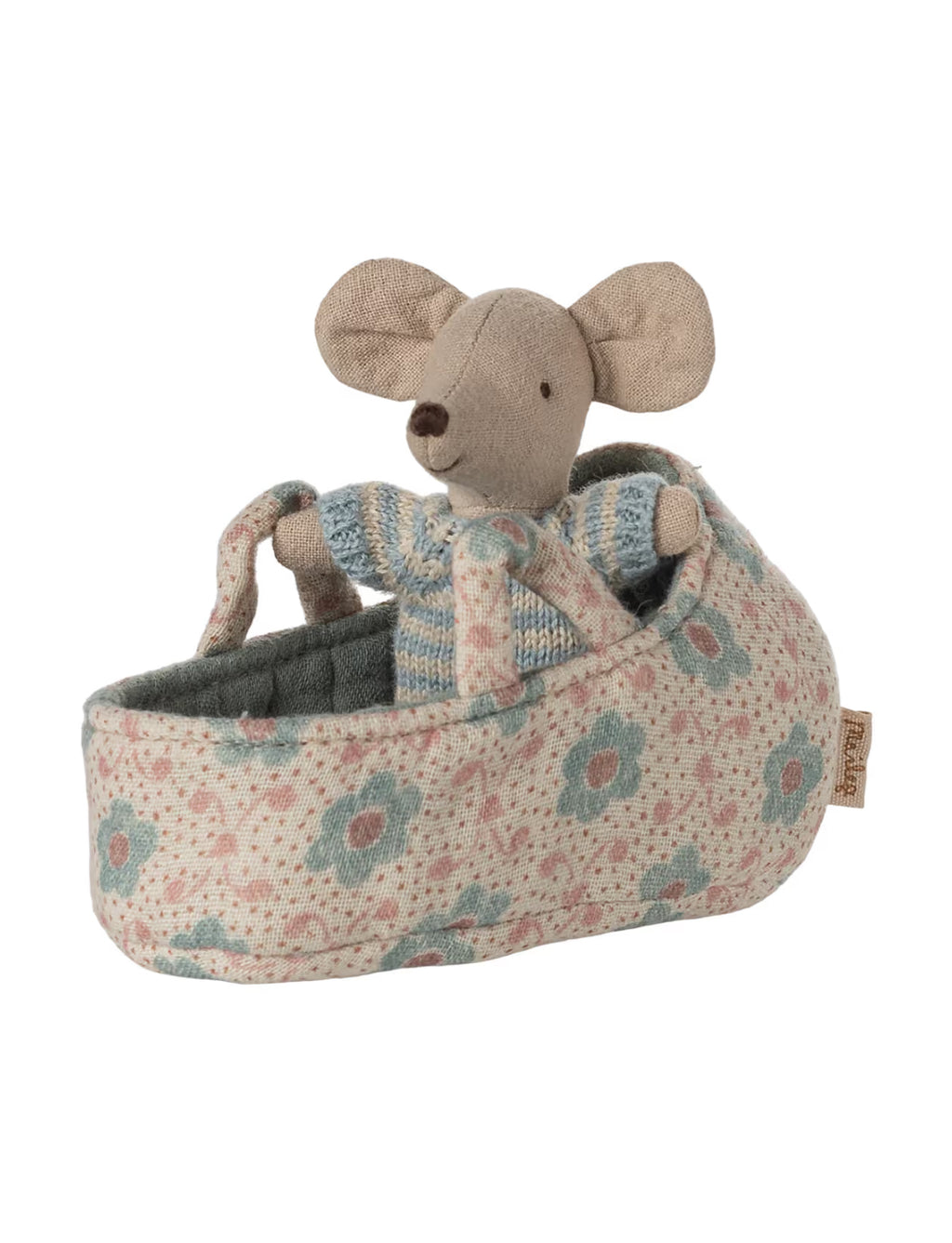 Bébé souris  - Dans son couffin bleu - Maileg