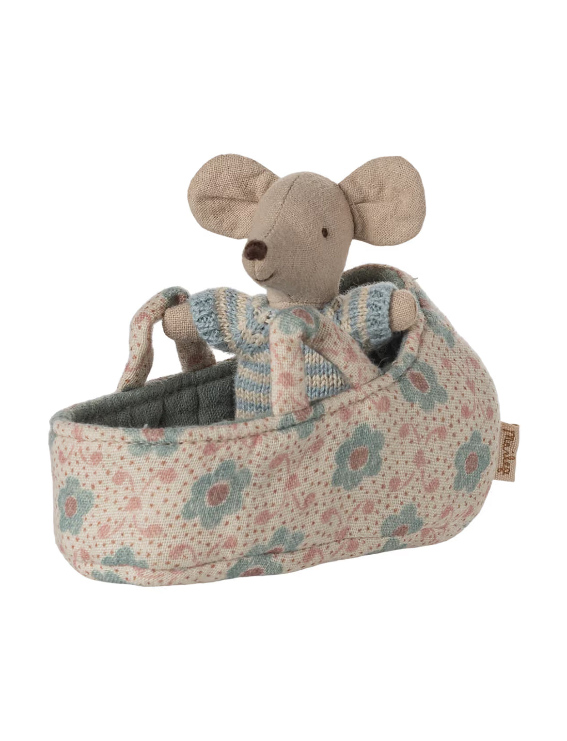 Bébé souris  - Dans son couffin bleu - Maileg