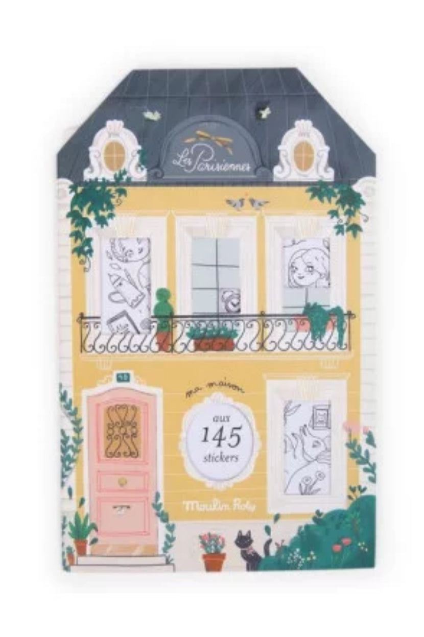 Cahier coloriage et stickers - Les Parisiennes -  Moulin Roty