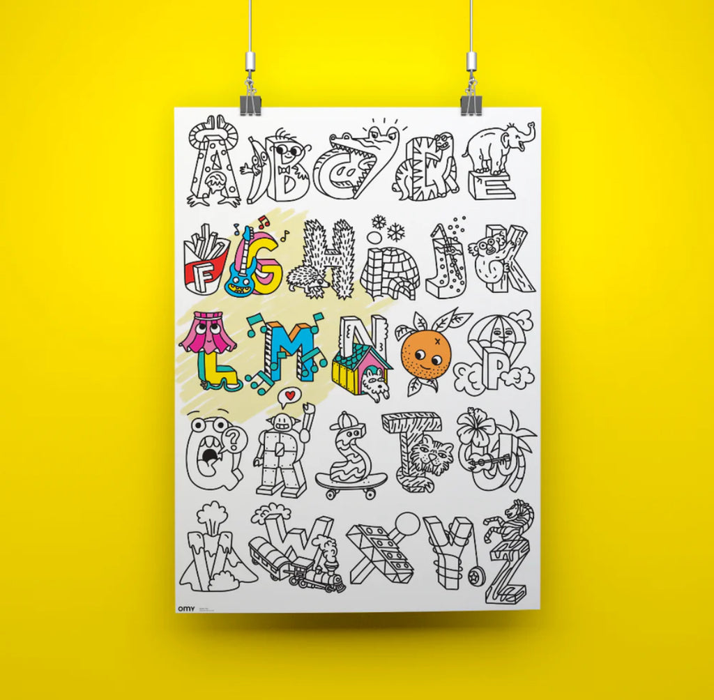 Poster géant à colorier - ABC -  OMY