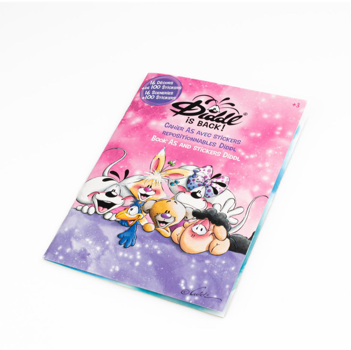Cahier avec stickers repositionnables A5 - Diddl