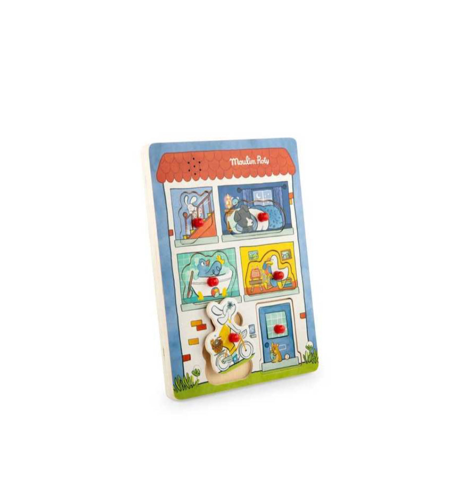 Puzzle sonore en bois - Puce & Pilou - Moulin Roty