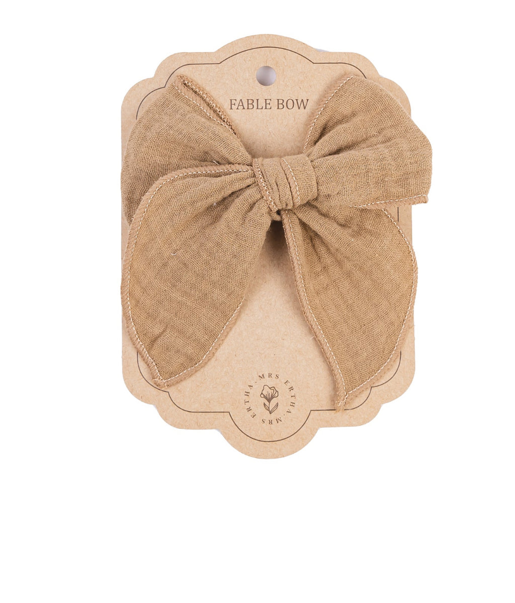 Barrette noeud - Olive - Mrs Ertha