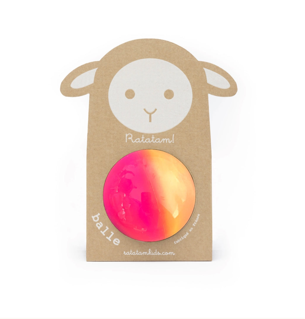 Ballon bubble gum 10 cm - Rose & Orange - Ratatam
