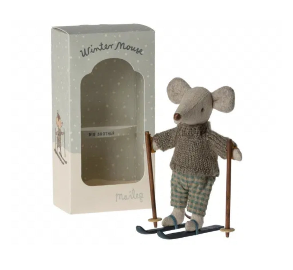 Souris grand frère - Ski - Maileg