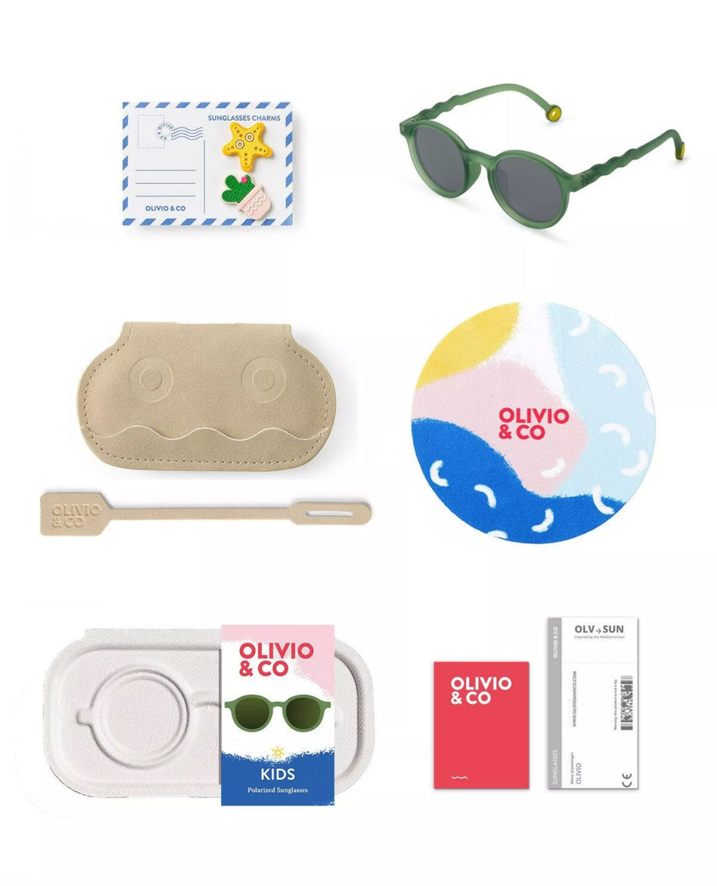 Lunettes de soleil 5/12 ans - Olive - Olivio & Co