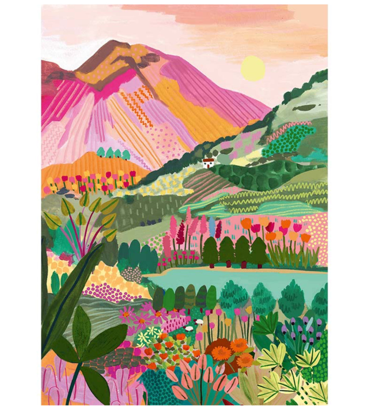 Puzzle 1000 pièces - Rainbow Mountain - Pieces & Peace