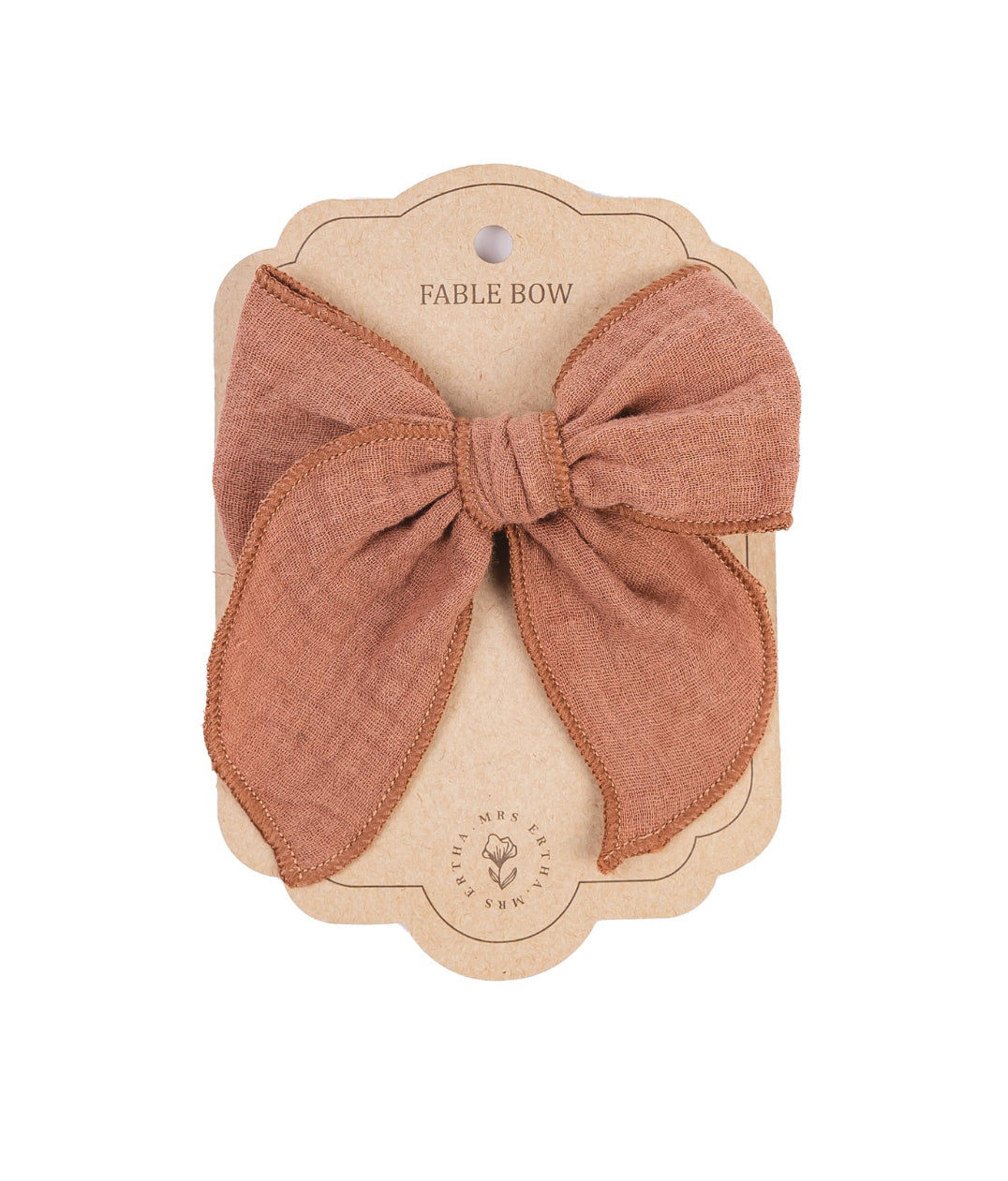 Barrette noeud - Terracotta - Mrs Ertha