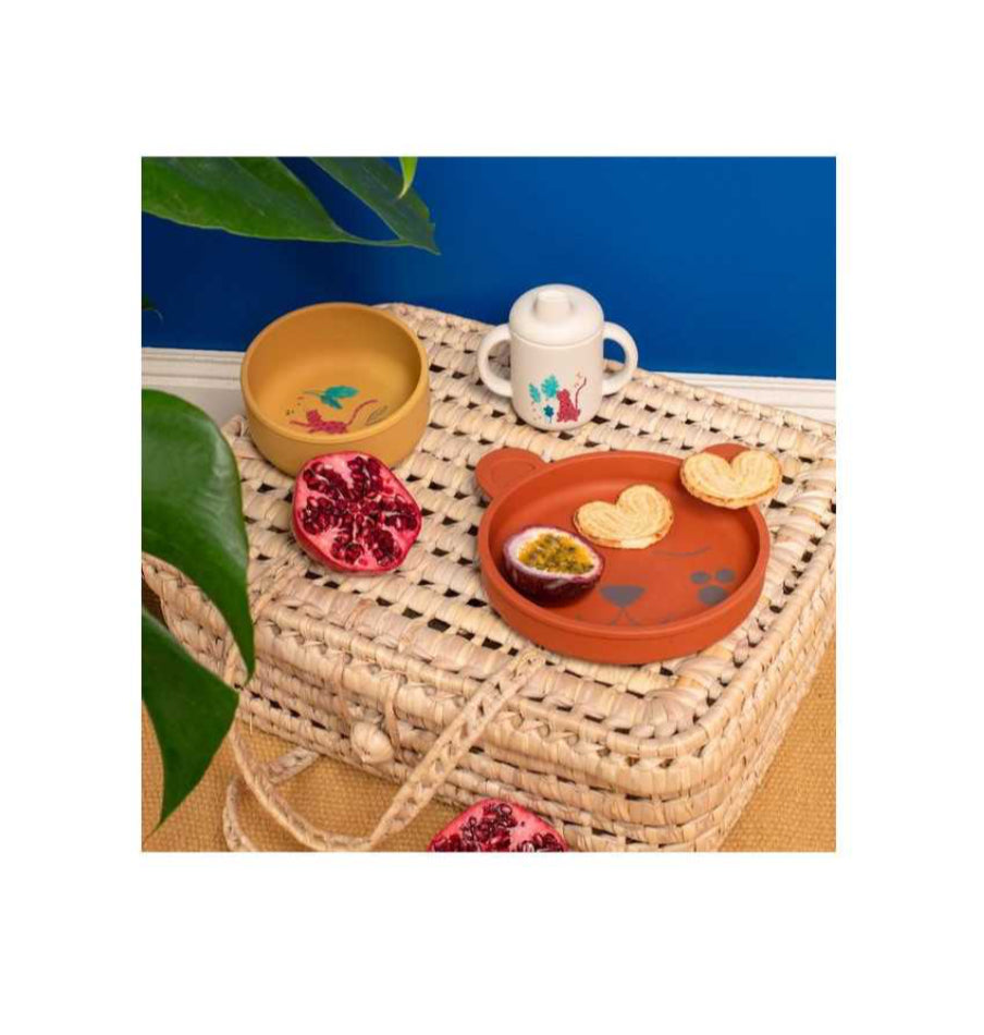 Set vaisselle silicone - La Forêt Mawa - Moulin Roty