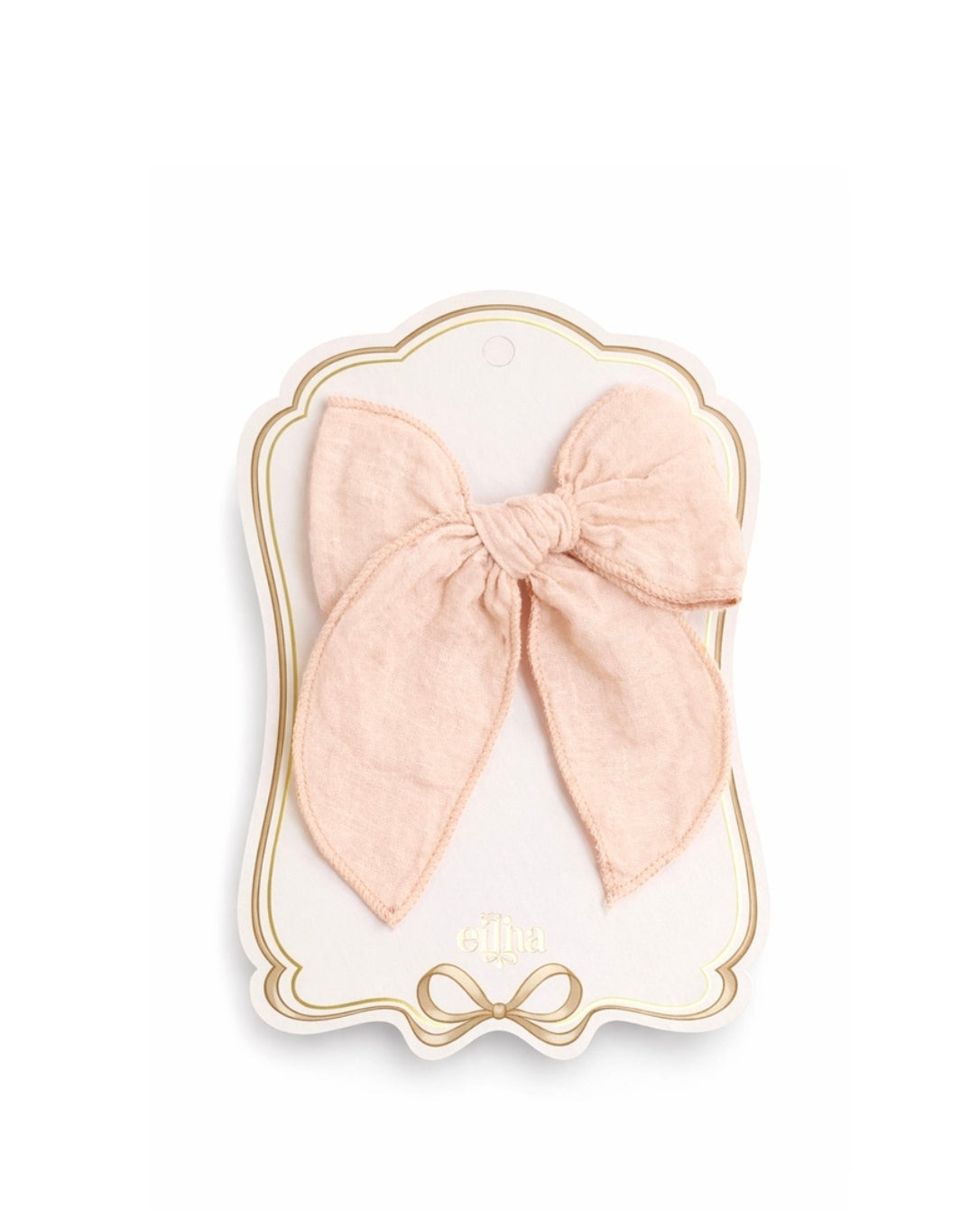 Barrette noeud - Rose poudré - Mrs Ertha