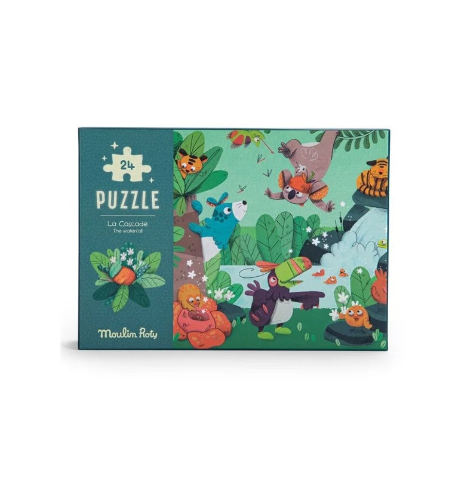 Puzzle 24 pièces phosphorescent - La cascade - Moulin Roty