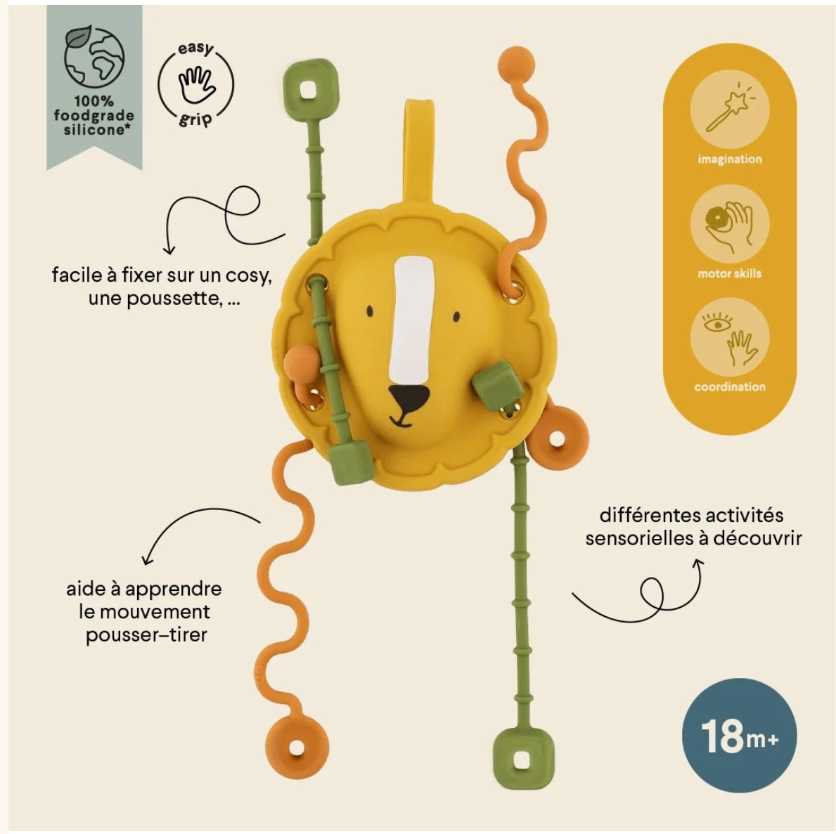 Jouets sensoriel en silicone - Mr Lion - Trixie