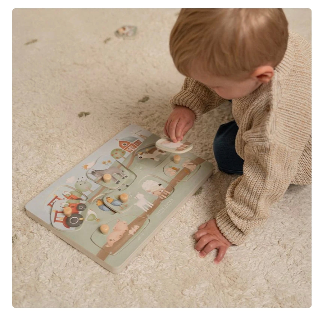 Puzzle sonore en bois FSC - Little Farm - Little Dutch