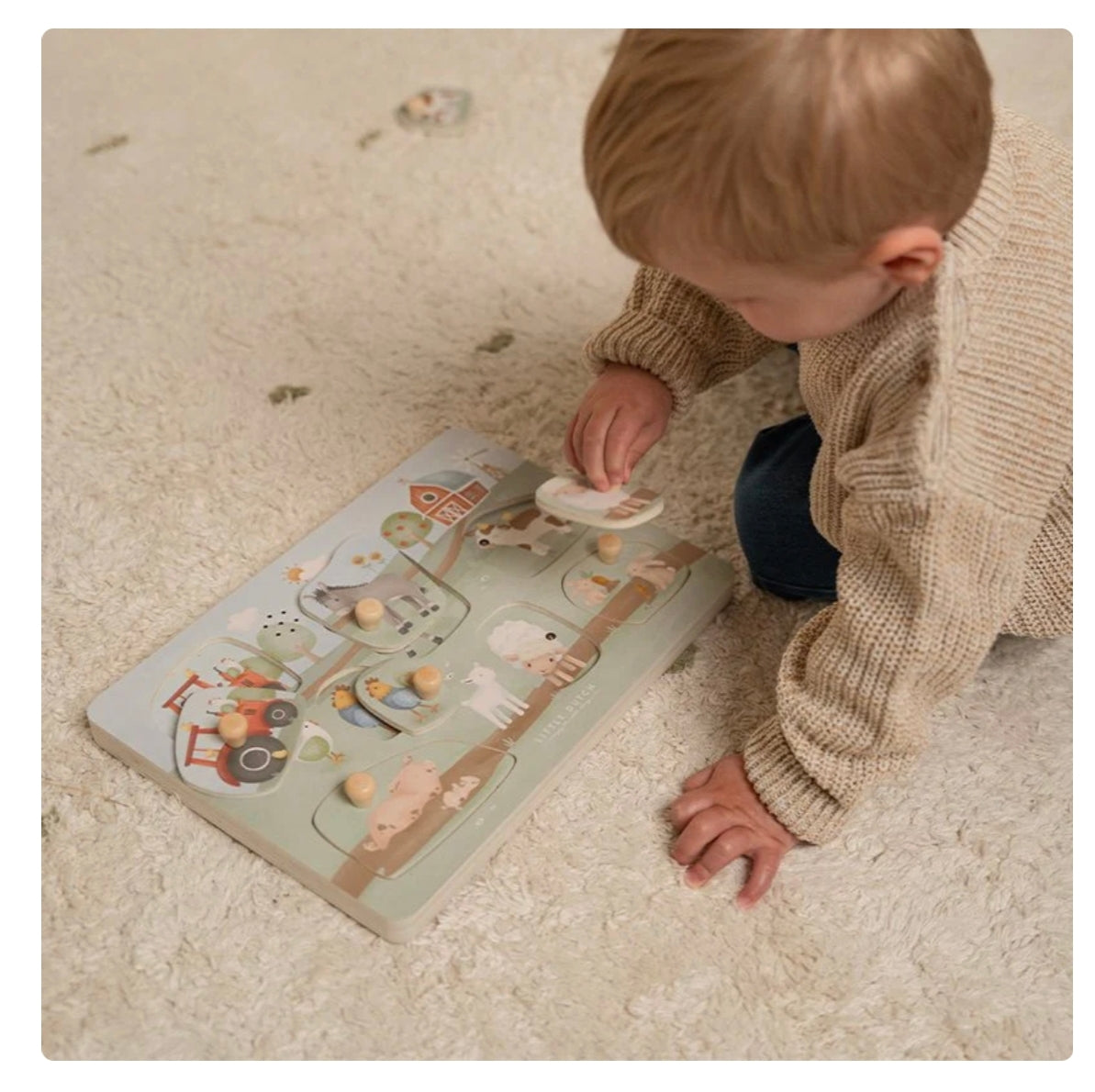 Puzzle sonore en bois FSC - Little Farm - Little Dutch
