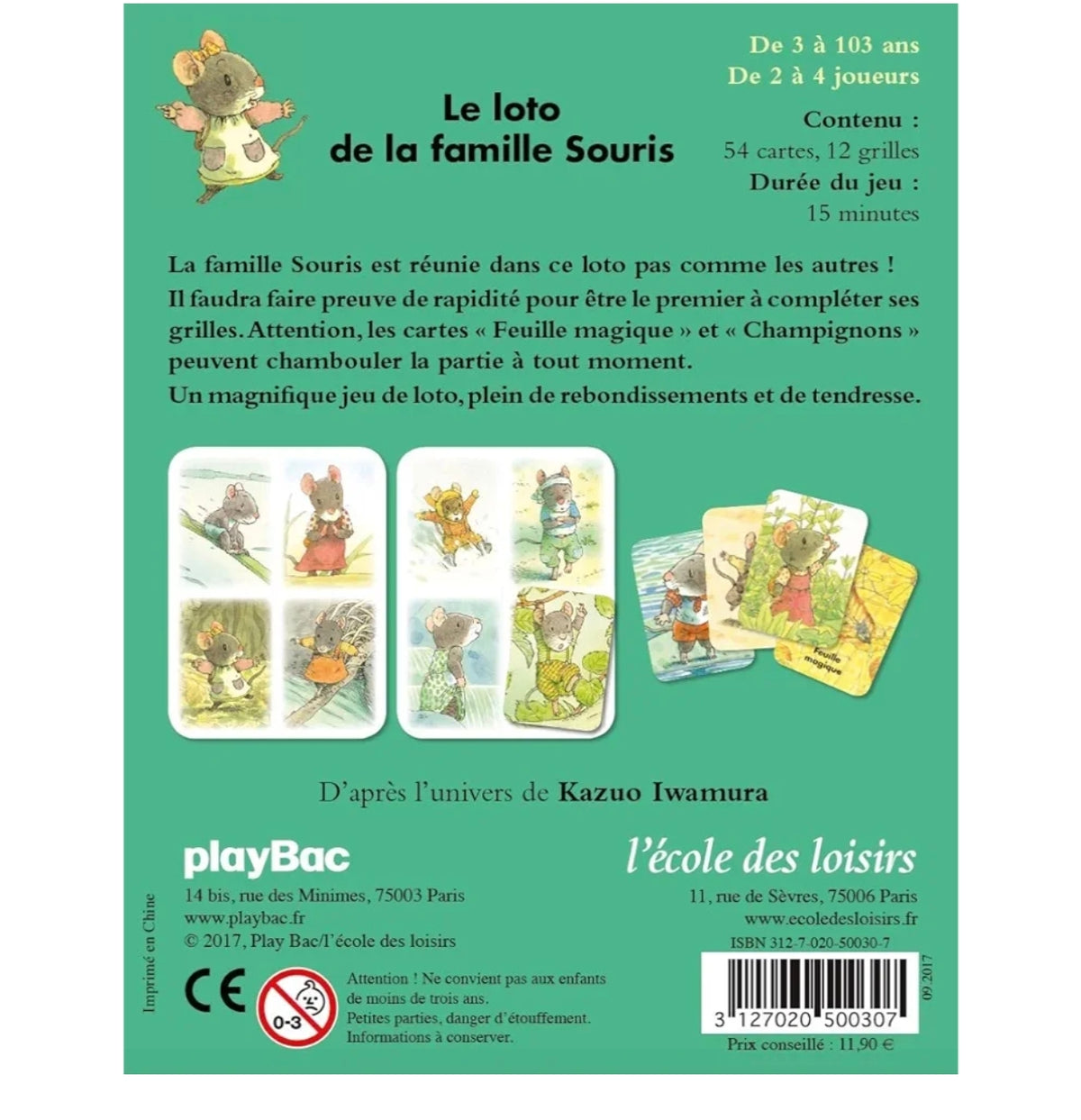 Jeu Le Loto de la Famille Souris - L'Ecole des Loisirs