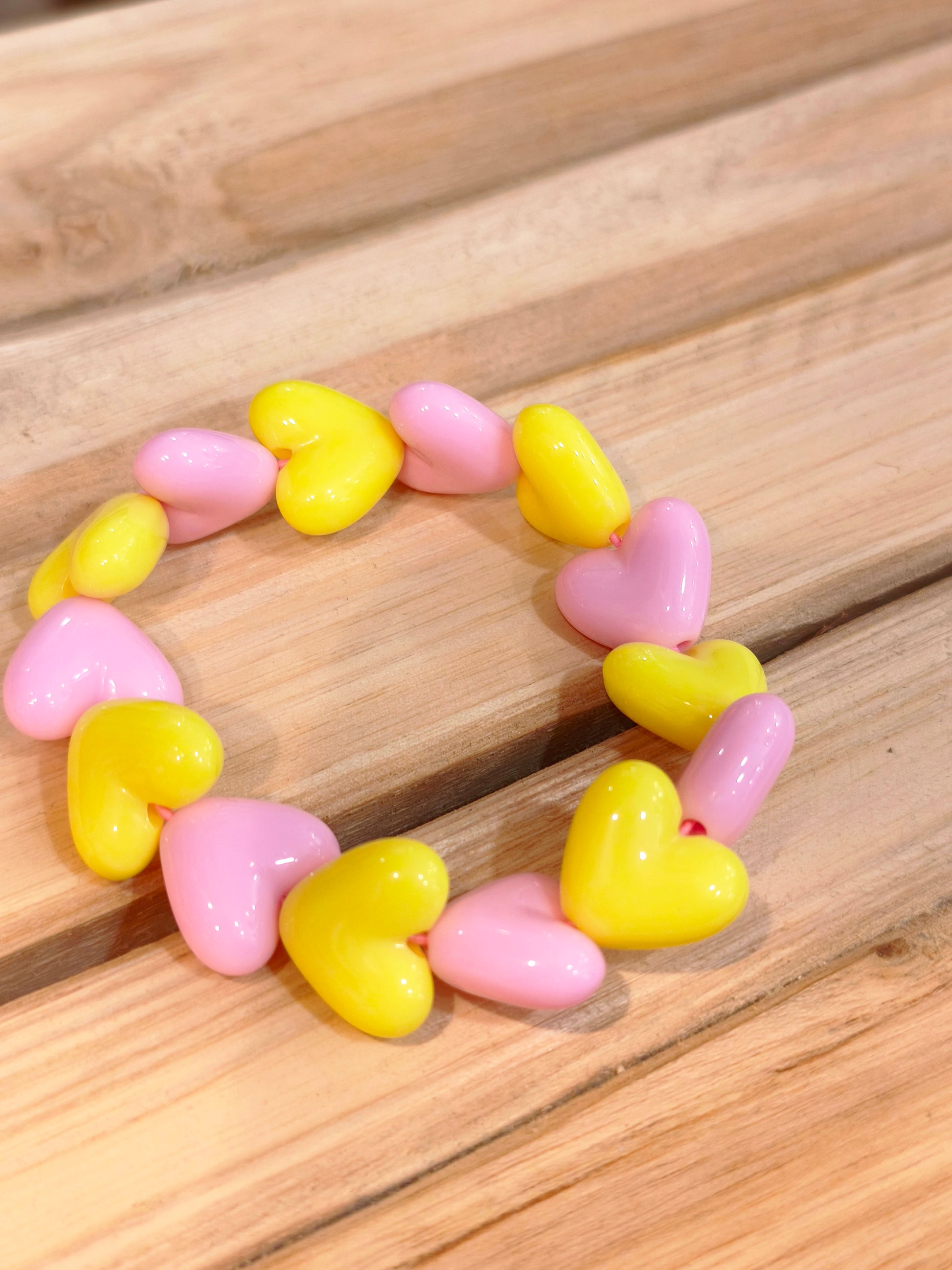 Bracelet adulte - Maxi coeurs - Gaga