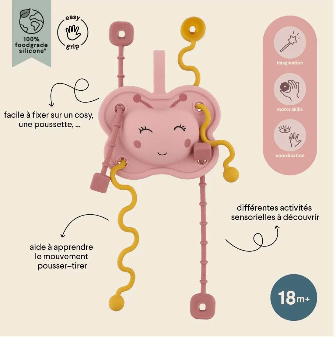 Jouets sensoriel en silicone - Mrs Butterfly - Trixie