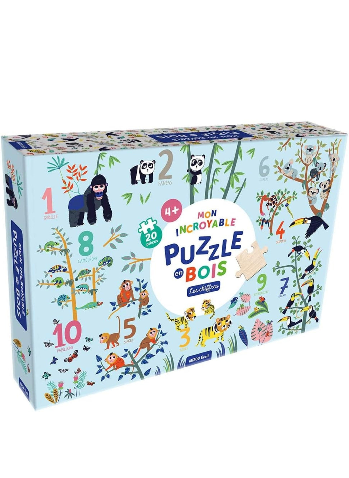 Mon incroyable puzzle en bois - Les Chiffres - Auzou