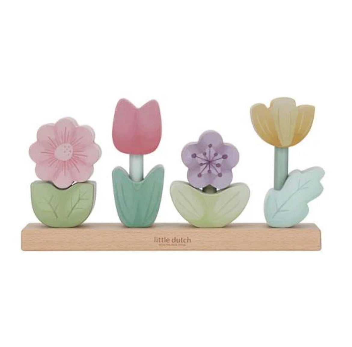 Puzzle fleurs à empiler en bois FSC - Fairy Garden - Little Dutch