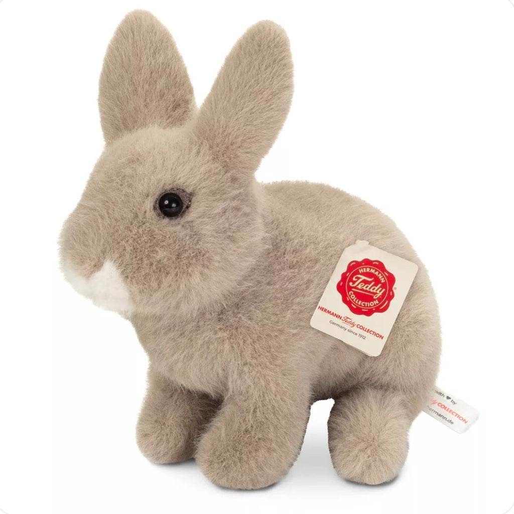 Peluche lapin assis 20 cm - Gris  -  Teddy Hermann