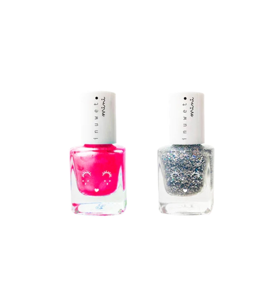Duo de vernis à ongles parfumés - Bubble Gum - Inuwet
