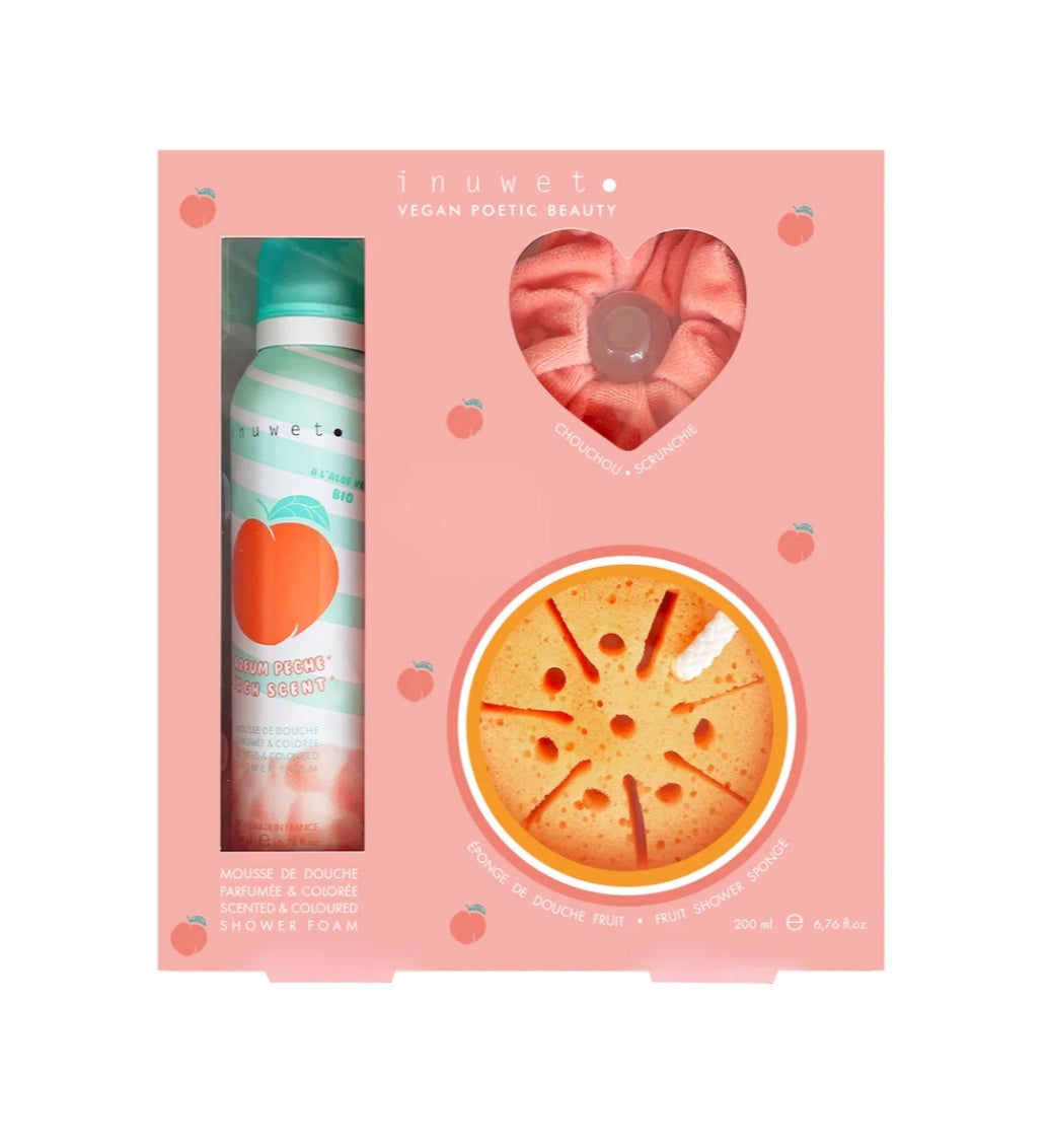 Coffret cadeau mousse de douche - Bubble Peach - Inuwet