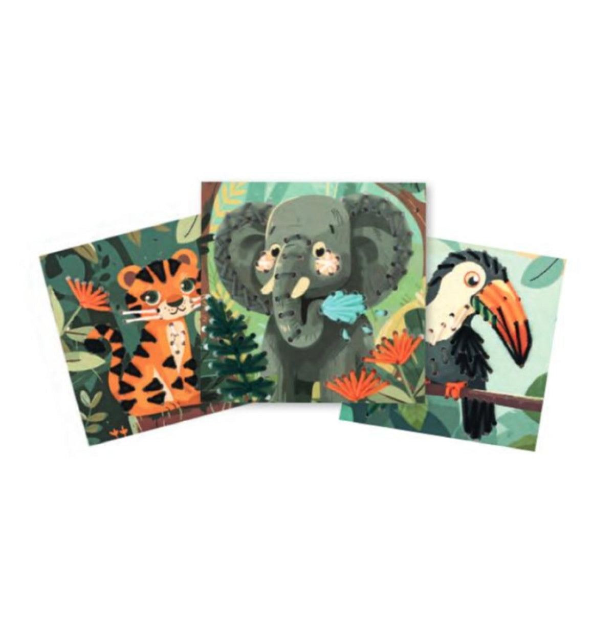 Cartes à broder - Jungle - Graine Créative