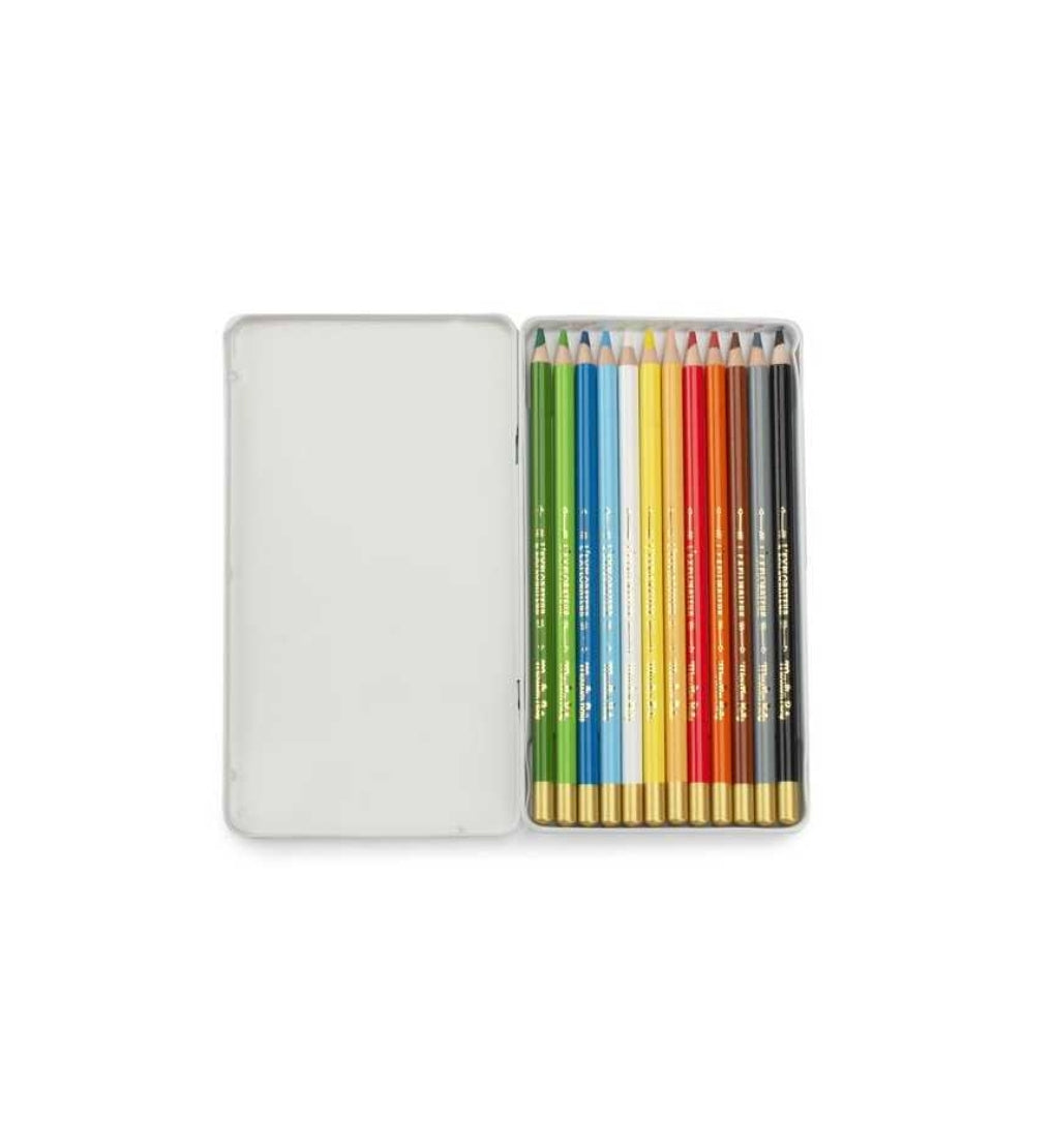 12 crayons de couleur - L'explorateur -  Moulin Roty