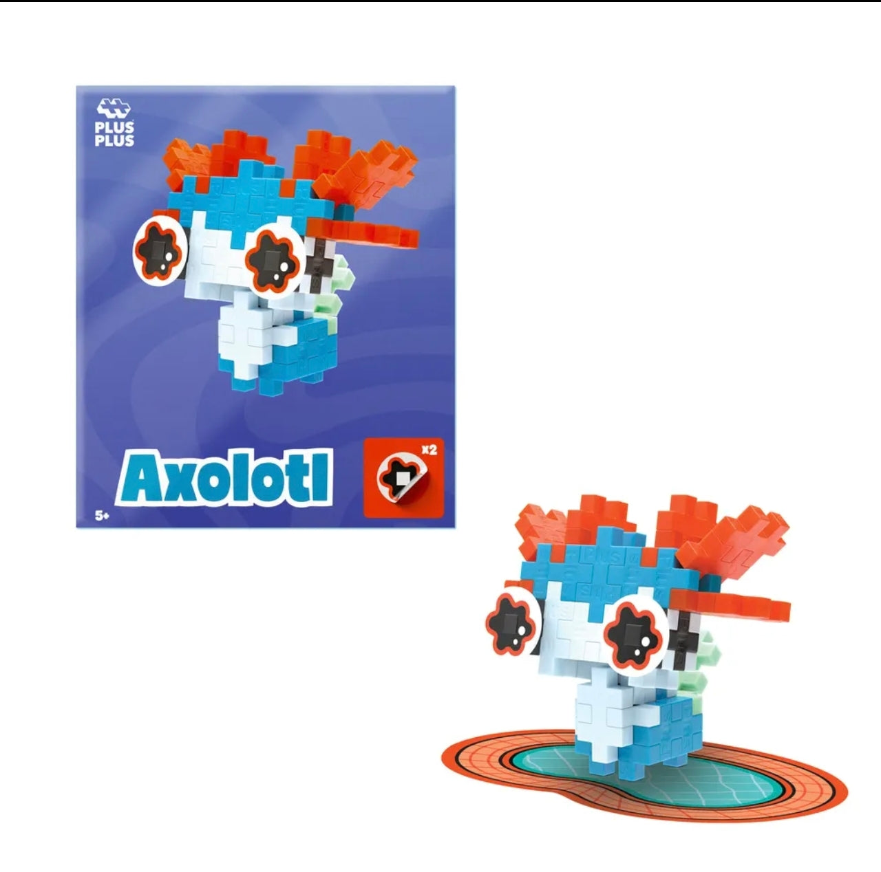 Jeu de construction Pop Animaux - Axolotl bleu - Plus Plus