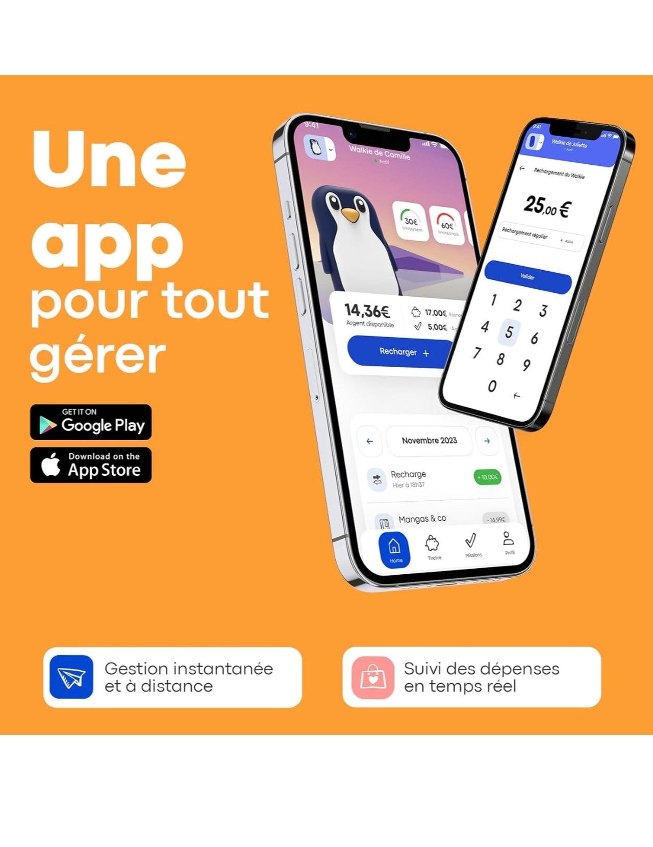 Porte-monnaie sans contact - Panda - Money Walkie