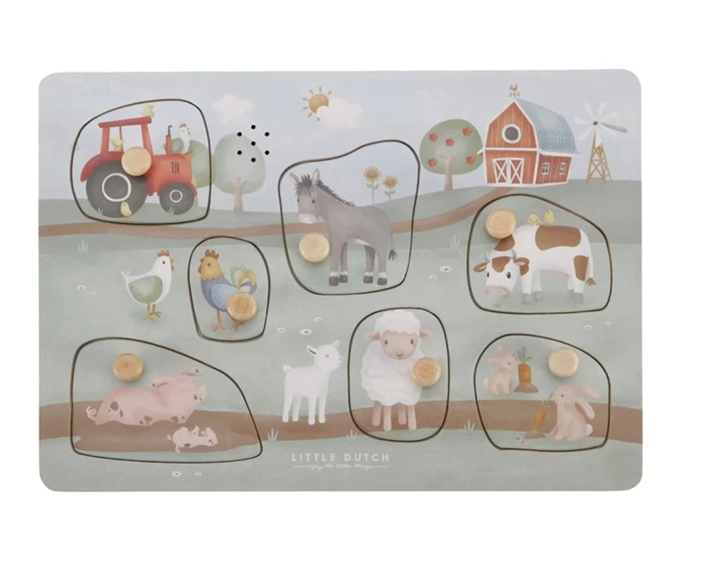 Puzzle sonore en bois FSC - Little Farm - Little Dutch