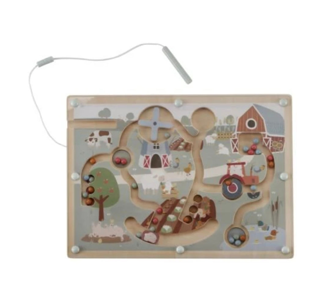 Labyrinthe magnétique en bois FSC - Little Farm - Little Dutch