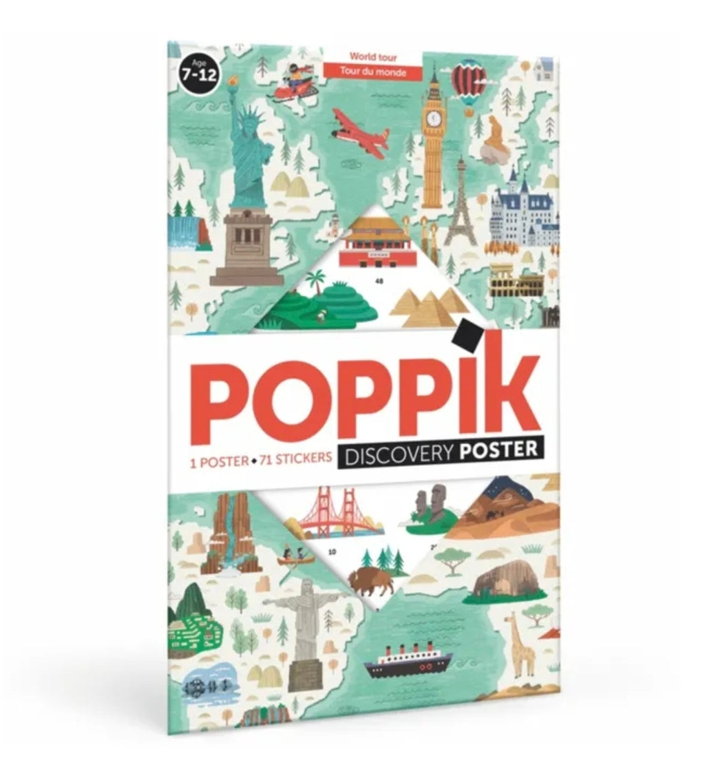 Poster et stickers - Tour du Monde - Poppik