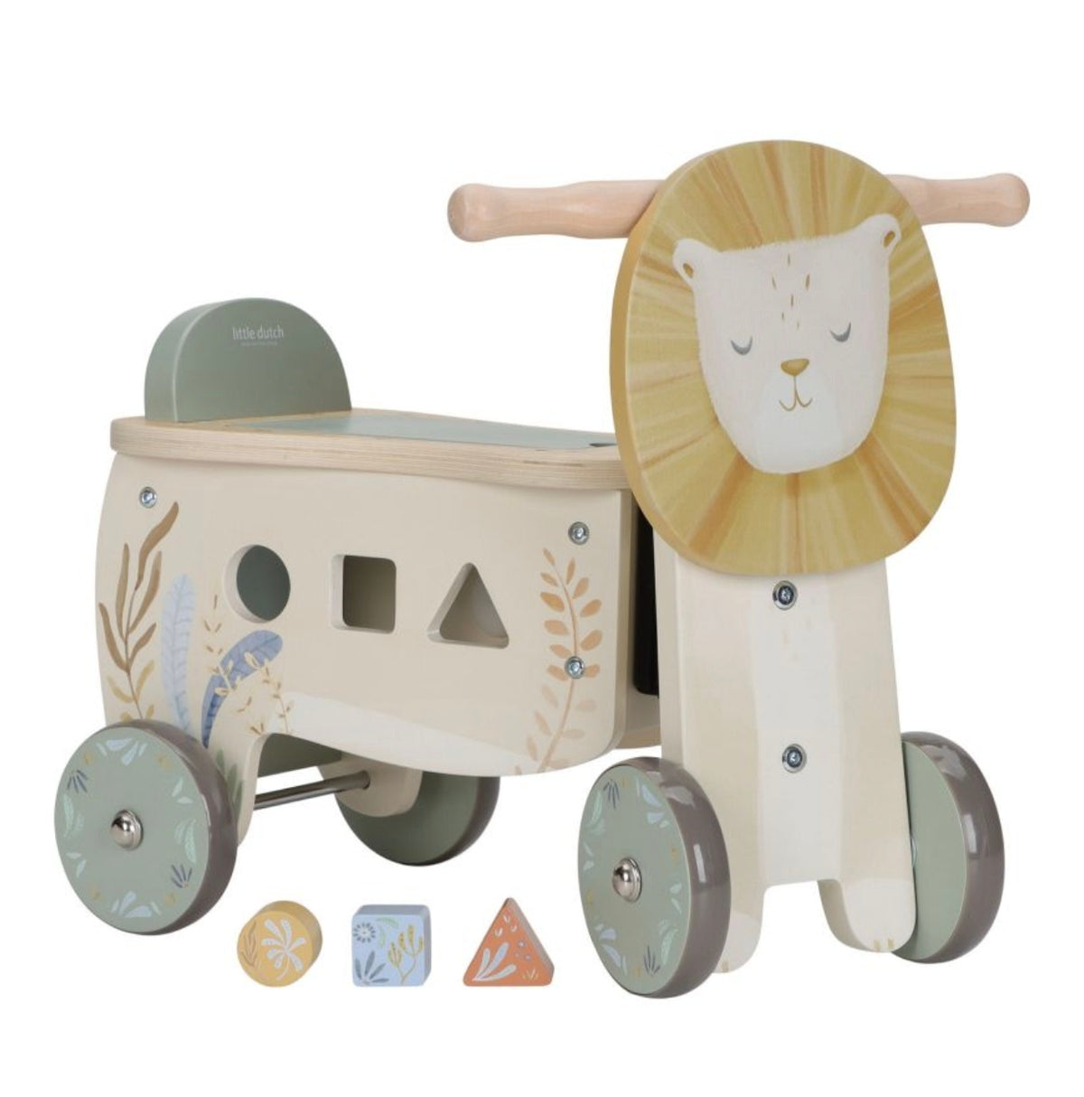 Porteur lion en bois - Safari - LIttle Dutch