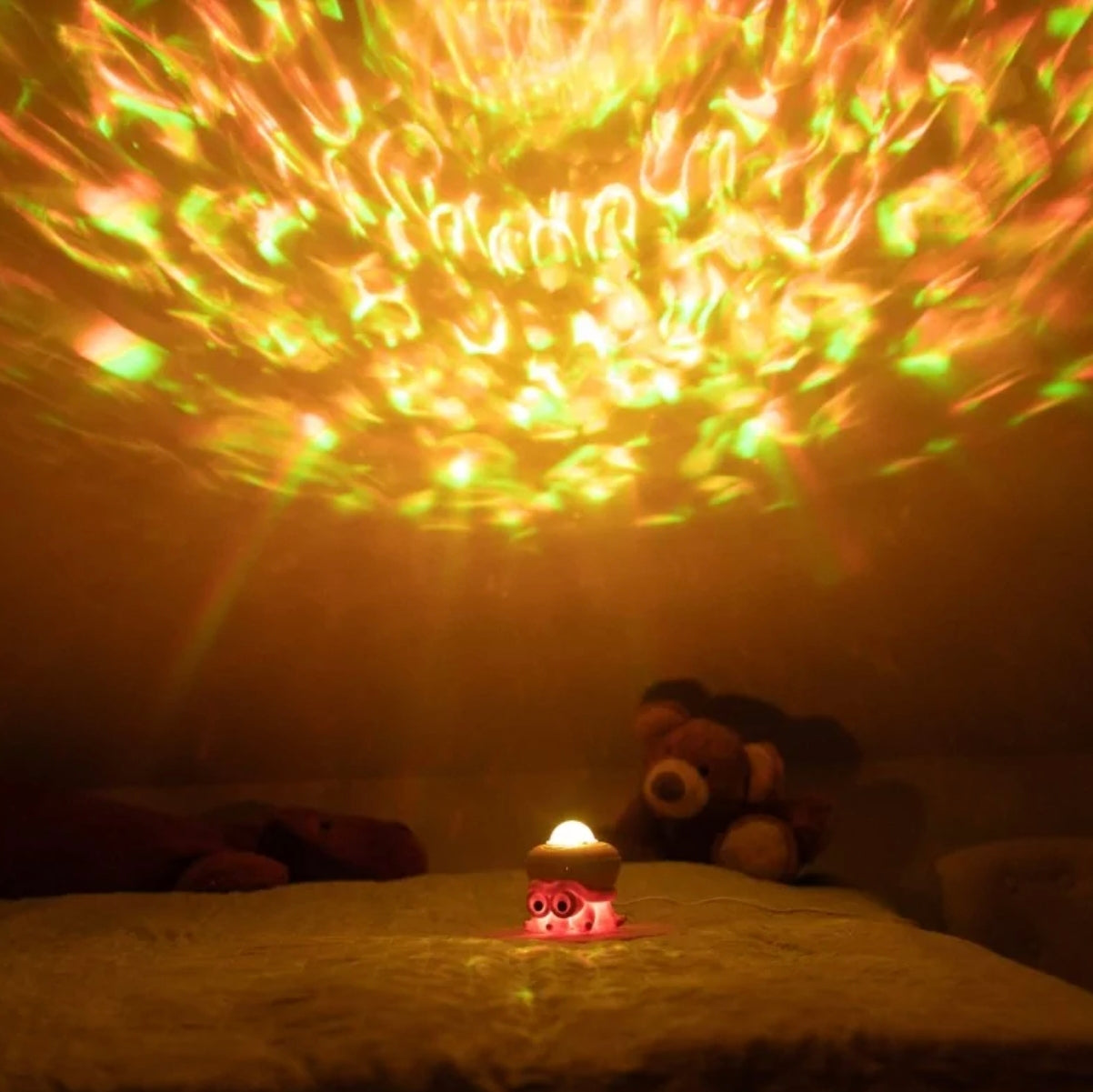 Veilleuse projecteur et enceinte bluetooth - Octopus - Mary's