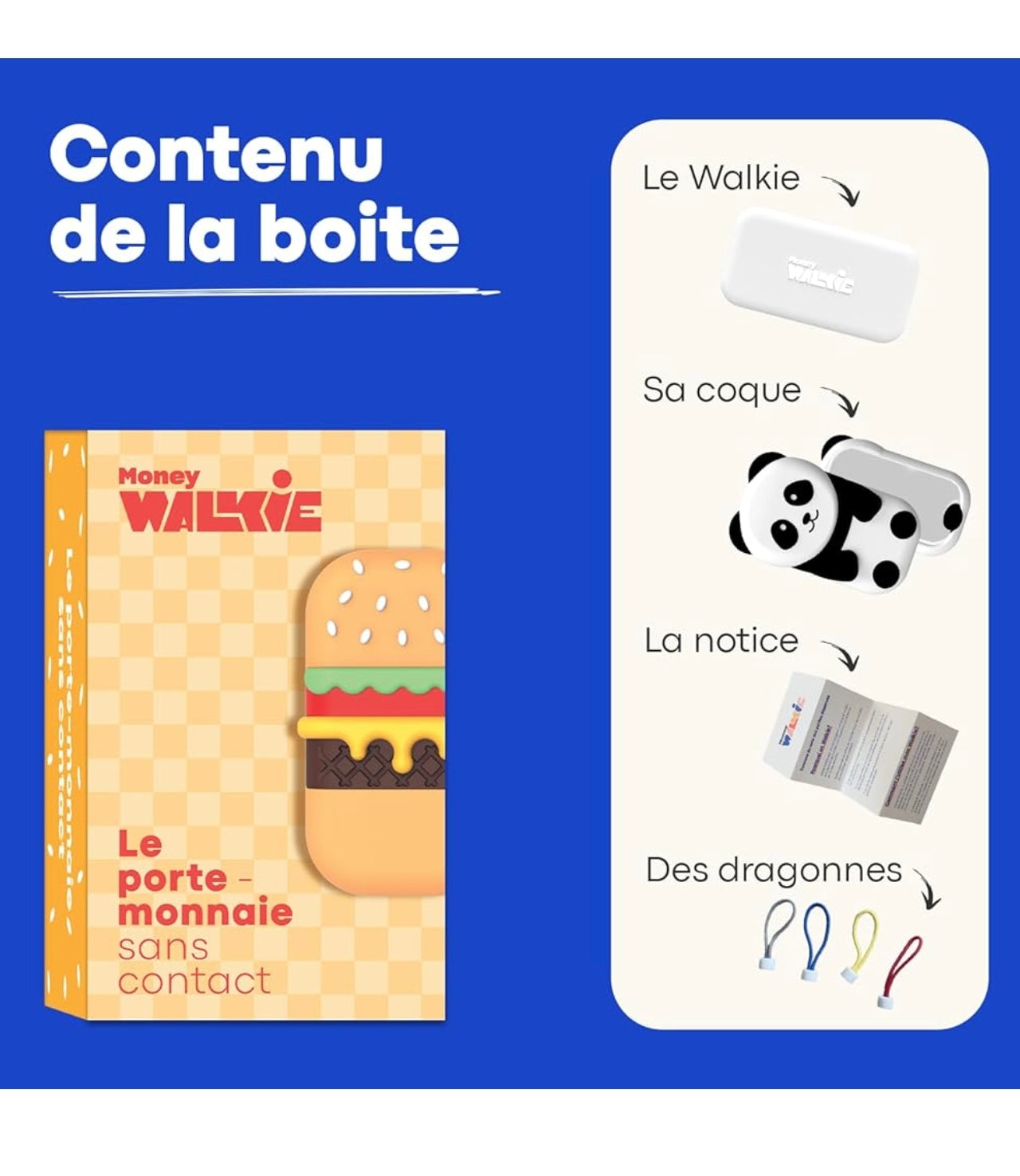 Porte-monnaie sans contact - Burger - Money Walkie