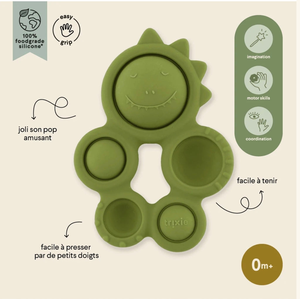 Jouets sensoriel pop-it en silicone - Mr Dino - Trixie