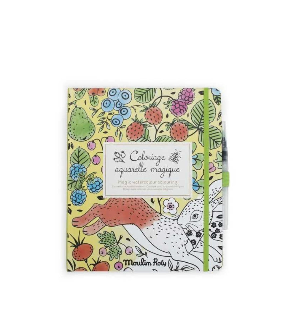 Coloriage aquarelle magique - Le Jardin du Moulin -  Moulin Roty