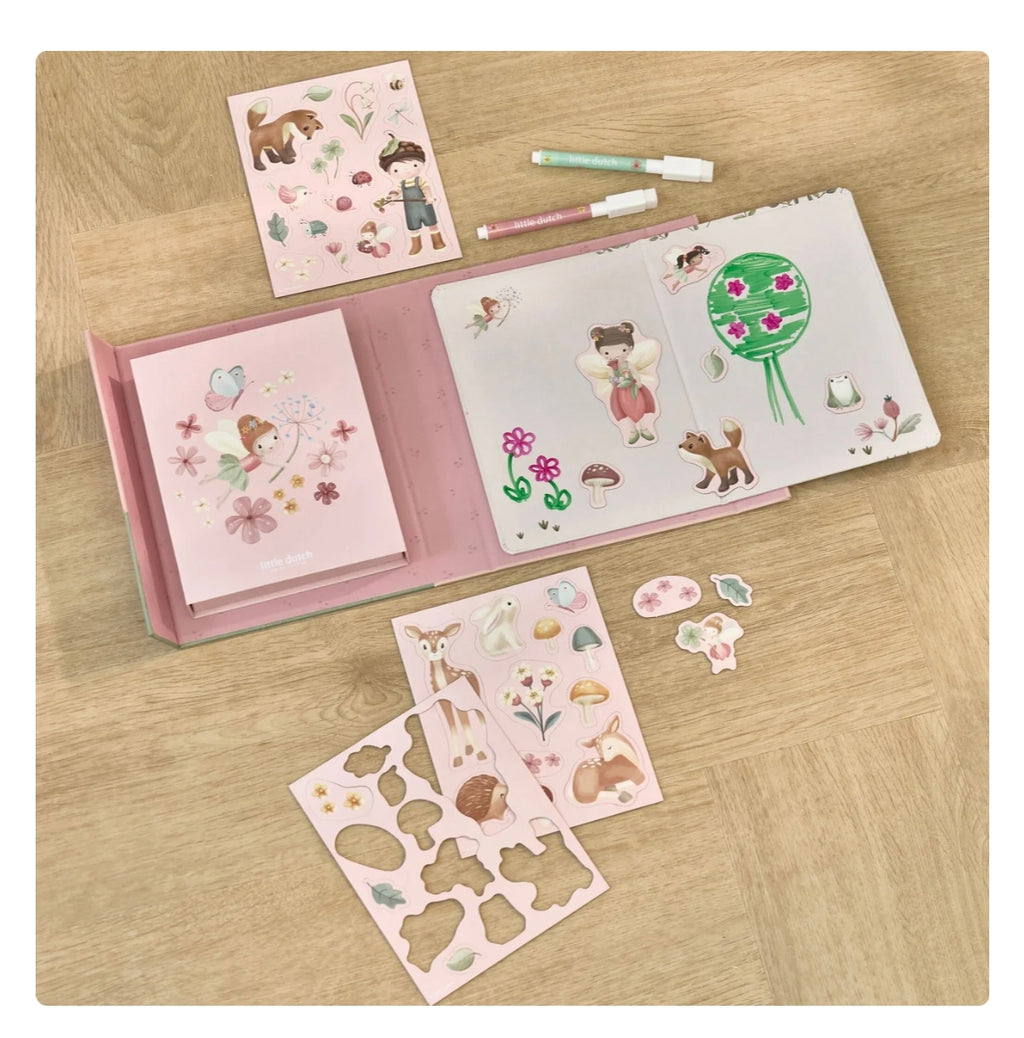 Livre de dessin magnétique Rosa - Fairy Garden