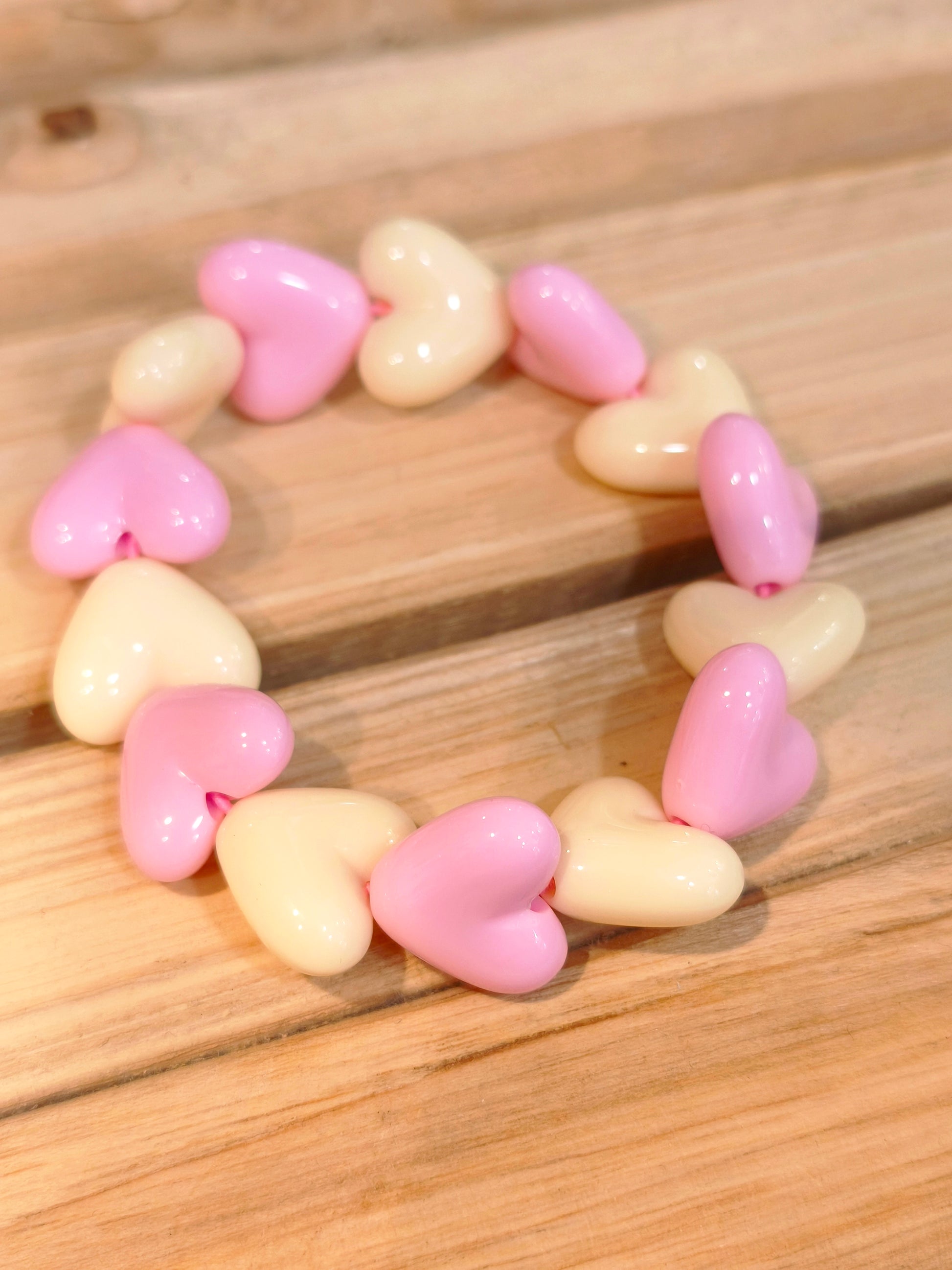 Bracelet adulte - Maxi coeurs - Gaga