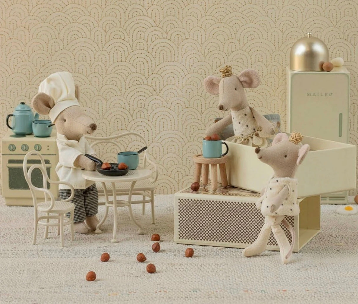 Café set table, banc et chaise - Beige - Maileg