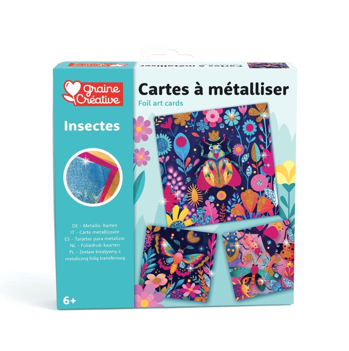 Cartes à métalliser - Insectes - Graine Créative