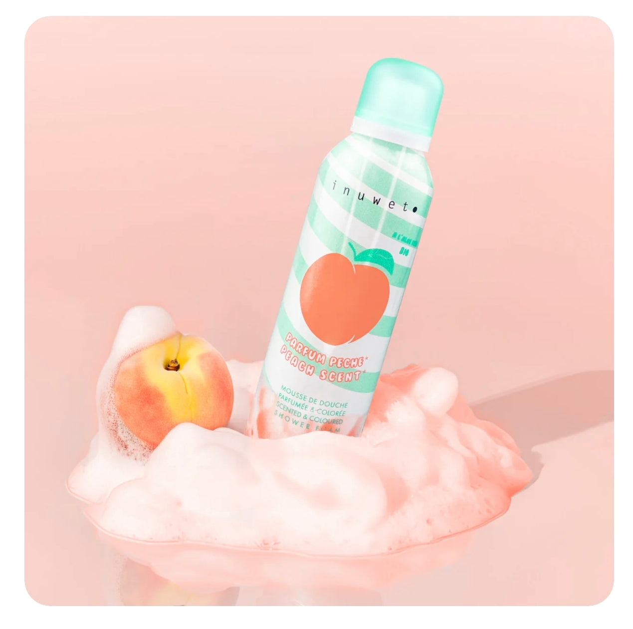 Coffret cadeau mousse de douche - Bubble Peach - Inuwet