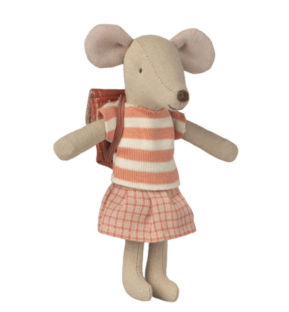 Souris Tricycle grande soeur - Corail - Maileg