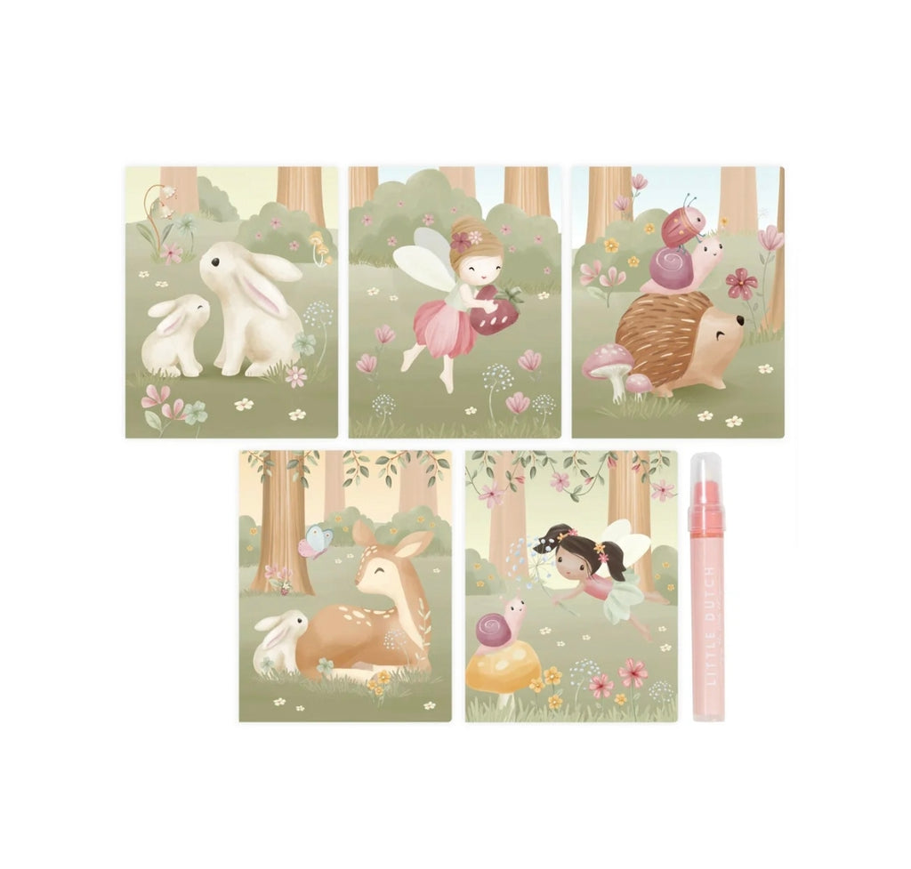 Cahier de coloriage à l'eau Rosa - Safari Friends - Little Dutch
