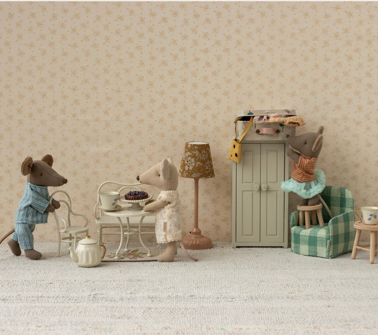 Café set table, banc et chaise - Beige - Maileg