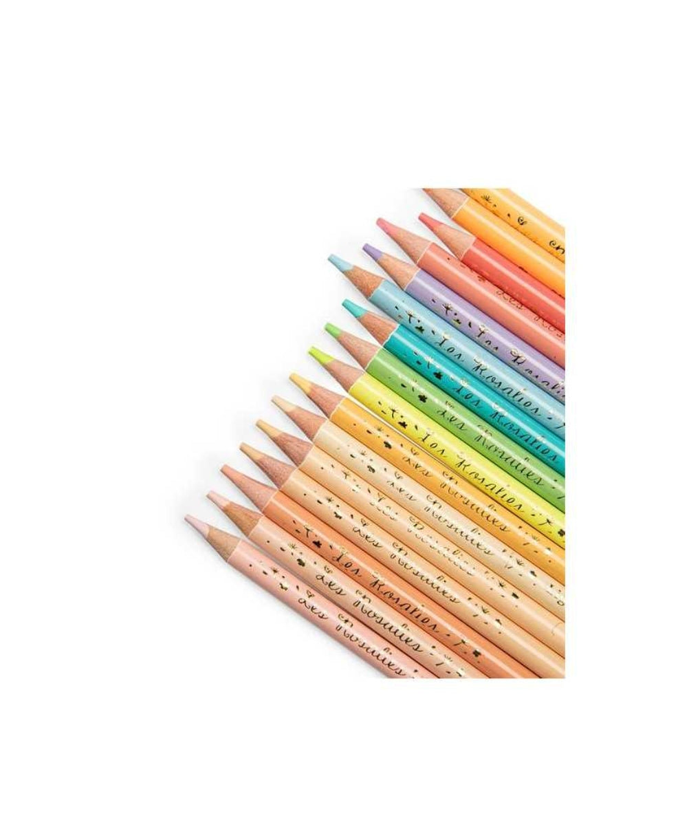 Boîte métal 50 crayons pastels - Les Rosalies -  Moulin Roty