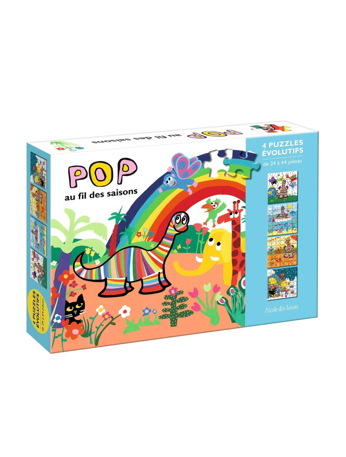 4 Puzzles évolutifs - Pop au fil des saisons - L'Ecole des Loisirs