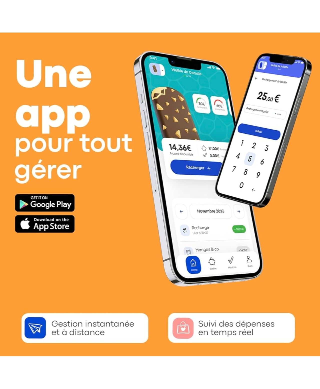 Porte-monnaie sans contact - Glace - Money Walkie
