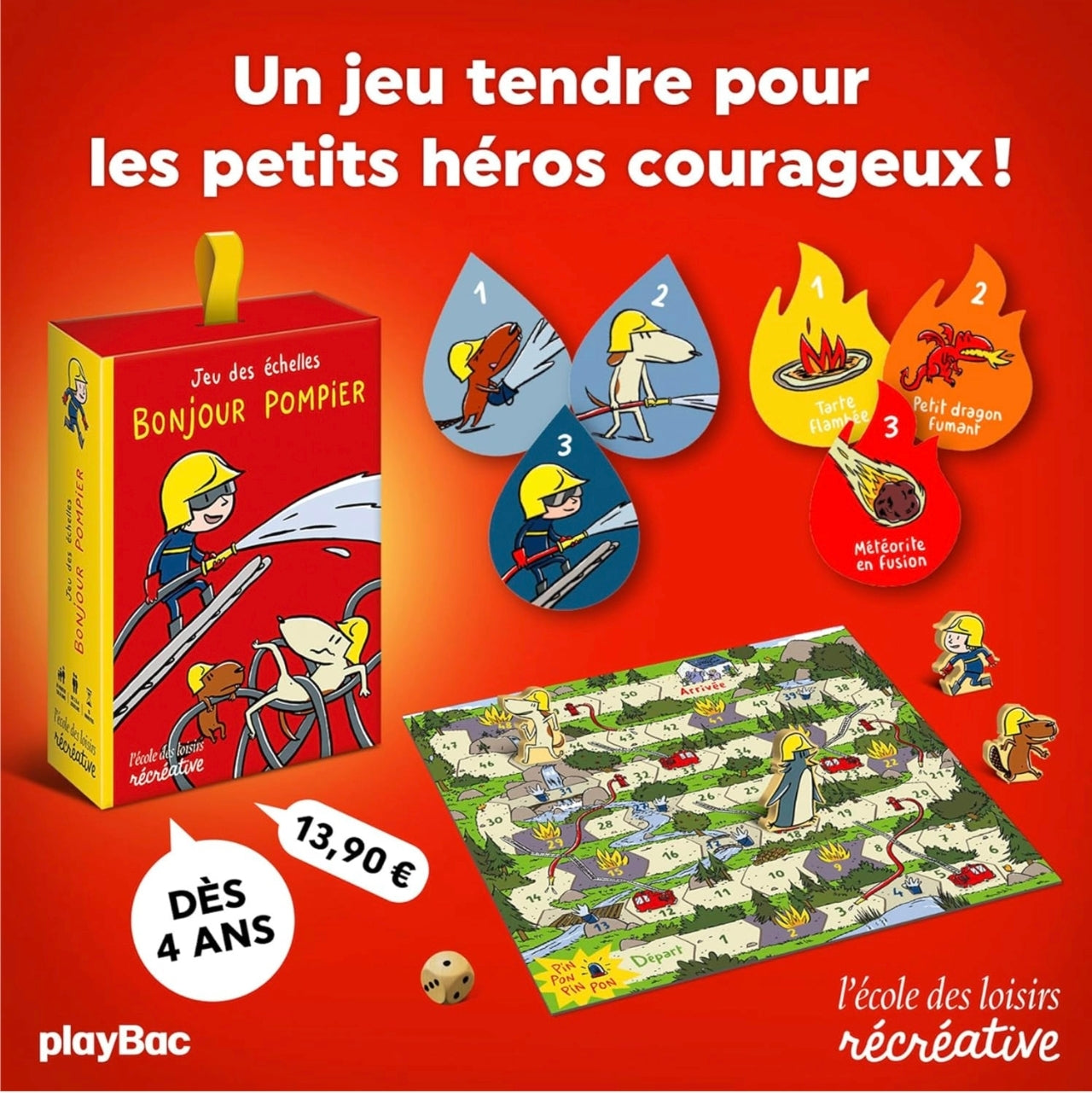 Jeu de société - Bonjour Pompier - L'école des loisirs